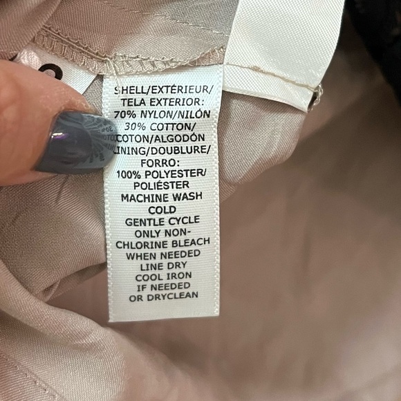 LOFT women’s black lace dress with lining size 0P mini designer tie up back - Picture 5 of 7